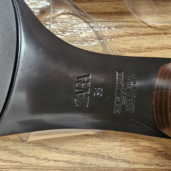 ZARA Clear Strap Brown Sole Sandals Women’s Size 7.5 US / 38 EUR - Picture 6 of 6